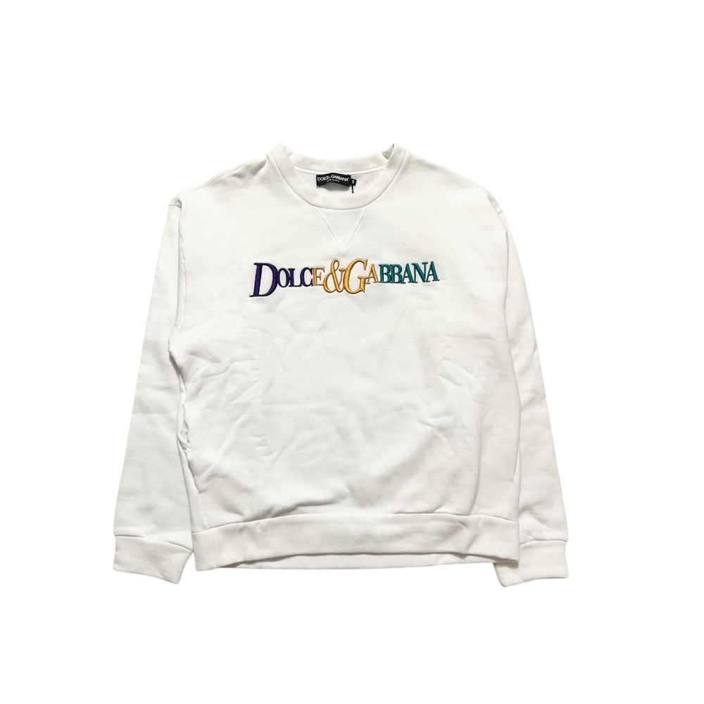 New Dolce & Gabbana Embroidered Logo Sweatshirt Mens Size 50